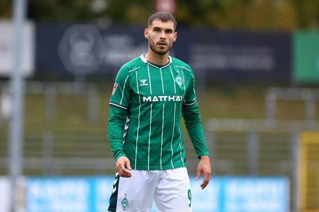 9 Christian Stark (SV Werder Bremen U23) Fußball I Herren I Regionalliga Nord I Saison 2025-2026 I 14. Spieltag I Hamburger SV U21, U 21 - SV Werder Bremen U23 I 11.10.2025 I Stadion Hoheluft