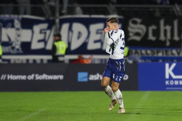 11.10.2025, Fussball, Herren, Regionalliga Nord, 14. Spieltag, VfB Oldenburg - BSV Kickers Emden Torjubel Jubel zum 1:1 durch Ermal Pepshi (34 VfB Oldenburg)