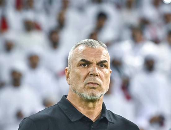 UNITED ARAB EMIRATES v OMAN-2026 FIFA World Cup, WM, Weltmeisterschaft, Fussball ASIAN QUALIFIER PLAYOFFS Head coach of United Arab Emirates Cosmin Olaroiu looks on prior to the FIFA World Cup 2026 AFC Asian qualifiers playoffs group A match between United Arab Emirates and Oman at Jassim Bin Hamad Stadium in Doha, Qatar, on October 11, 2025. DOHA Qatar Copyright: xNOUSHADx