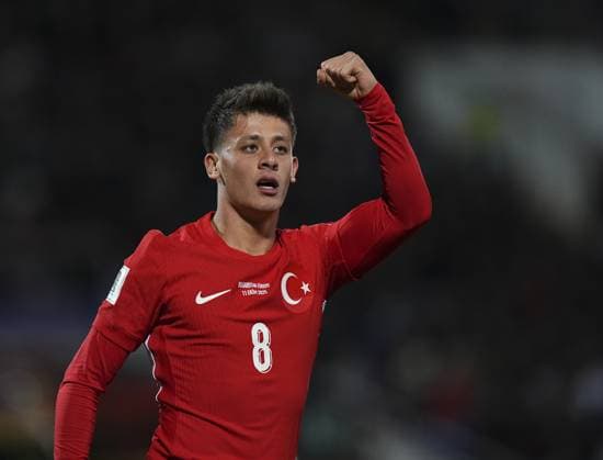 Bulgaria v Turkiye - 2026 FIFA World Cup, WM, Weltmeisterschaft, Fussball European Qualifiers SOFIA, BULGARIA - OCTOBER 11: Arda Guler of Turkiye celebrates after scoring a goal during the 2026 FIFA World Cup European Qualifier Group E match between Bulgaria and Turkiye at Vasil Levski National Stadium in Sofia, Bulgaria on October 11, 2025. Mehmet Emin Menguarslan Anadolu Sofia Bulgaria. Editorial use only. Please get in touch for any other usage.  Copyright: x2025xAnadoluxMehmetxEminxMenguarslanx