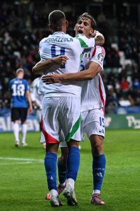 Db Tallin 11 10 2025 - qualificazioni Mondiali 2026 Estonia-Italia foto Daniele Buffa Image nella foto: esultanza gol Pio Esposito 