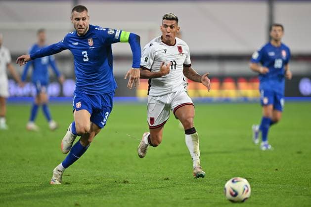 SERBIA vs ALBANIA STRAHINJA PAVLOVIC, football player of Serbia, during the FIFA World Cup, WM, Weltmeisterschaft, Fussball qualification match against Albania, at Dubocica stadium. Leskovac, 11.10.2025. photo: Mladjan Ivanovic FOOTBALL, SERBIA, ALBANIA, FIFA WORLD CUP QUALIFICATIONS MATCH Leskovac Dubocica stadium Serbia Copyright: xMarkoxMetlas xMNxPressx