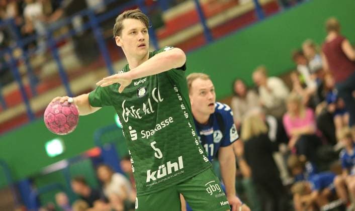 RECORD DATE NOT STATED Handball, Saison 2025 2026, 3. Liga, Staffel Nord-Ost. HG Hamburg-Barmbek - Eintracht Hildesheim. Aufnahmedatum: 11. Oktober 2025. Piet Möller (Eintracht). Wandsbek Hamburg