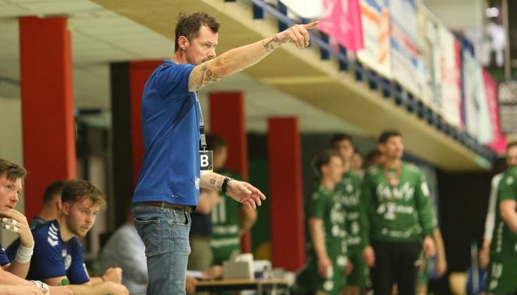 RECORD DATE NOT STATED Handball, Saison 2025 2026, 3. Liga, Staffel Nord-Ost. HG Hamburg-Barmbek - Eintracht Hildesheim. Aufnahmedatum: 11. Oktober 2025. Trainer Mirco Demel (Barmbek). Wandsbek Hamburg