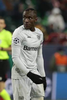 Lokomotiv Moscow vs Bayer Leverkusen - UEFA Champions League MOSCOW, RUSSIA - NOVEMBER 26: Moussa Diaby (19) of Bayer Leverkusen in action during the UEFA Champions League group D football match between Lokomotiv Moscow and Bayer Leverkusen at Lokomotiv Stadium in Moscow, Russia on November 26, 2019. Moskova Rusya. Editorial use only. Please get in touch for any other usage.  Copyright: x2025xAnadoluxSefaxKaracanx