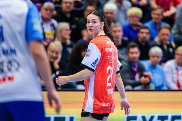 Nuria Bucher (HSG Blomberg-Lippe, 21) GER, HSG Blomberg-Lippe vs. Union Neckarsulm, Handball, 1. Bundesliga Frauen, 5. Spieltag, Spielzeit 2025 2026, 11.10.2025 GER, HSG Blomberg-Lippe vs. Sport-Union Neckarsulm, Handball, 1. Bundesliga Frauen, 5. Spieltag, Spielzeit 2025 2026, 11.10.2025 Blomberg Copyright: xEibner-Pressefoto JanxRollingerx EP_JSK