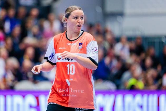 Maxi Muehlner (HSG Blomberg-Lippe, 10) GER, HSG Blomberg-Lippe vs. Union Neckarsulm, Handball, 1. Bundesliga Frauen, 5. Spieltag, Spielzeit 2025 2026, 11.10.2025 GER, HSG Blomberg-Lippe vs. Sport-Union Neckarsulm, Handball, 1. Bundesliga Frauen, 5. Spieltag, Spielzeit 2025 2026, 11.10.2025 Blomberg Copyright: xEibner-Pressefoto JanxRollingerx EP_JSK