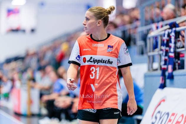 Alexia Hauf (HSG Blomberg-Lippe, 31) GER, HSG Blomberg-Lippe vs. Union Neckarsulm, Handball, 1. Bundesliga Frauen, 5. Spieltag, Spielzeit 2025 2026, 11.10.2025 GER, HSG Blomberg-Lippe vs. Sport-Union Neckarsulm, Handball, 1. Bundesliga Frauen, 5. Spieltag, Spielzeit 2025 2026, 11.10.2025 Blomberg Copyright: xEibner-Pressefoto JanxRollingerx EP_JSK