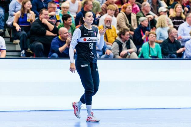 Nicole Roth (HSG Blomberg-Lippe, 61) GER, HSG Blomberg-Lippe vs. Union Neckarsulm, Handball, 1. Bundesliga Frauen, 5. Spieltag, Spielzeit 2025 2026, 11.10.2025 GER, HSG Blomberg-Lippe vs. Sport-Union Neckarsulm, Handball, 1. Bundesliga Frauen, 5. Spieltag, Spielzeit 2025 2026, 11.10.2025 Blomberg Copyright: xEibner-Pressefoto JanxRollingerx EP_JSK