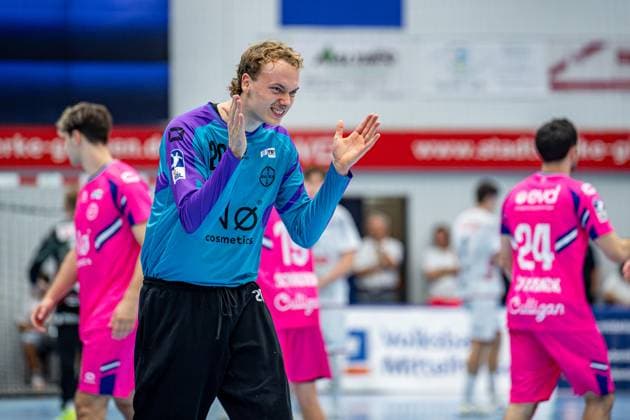 2. Handball Bundesliga; TV Hüttenberg - TSV Bayer Dormagen, 11.10.25 Christian Simonsen (TSV Bayer Dormagen, 20) 2. Handball Bundesliga; TV Hüttenberg - TSV Bayer Dormagen: Hüttenberg, 11.10.25 Copyright: xBEAUTIFULxSPORTS Roeczeyx