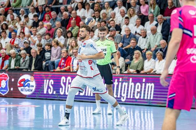 2. Handball Bundesliga; TV Hüttenberg - TSV Bayer Dormagen, 11.10.25 Leif Haack (TV Hüttenberg, 20) 2. Handball Bundesliga; TV Hüttenberg - TSV Bayer Dormagen: Hüttenberg, 11.10.25 Copyright: xBEAUTIFULxSPORTS Roeczeyx