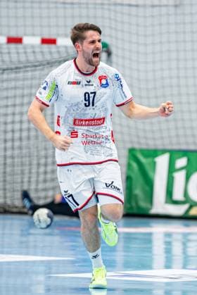 2. Handball Bundesliga; TV Hüttenberg - TSV Bayer Dormagen, 11.10.25 David Kuntscher (TV Hüttenberg, 97) 2. Handball Bundesliga; TV Hüttenberg - TSV Bayer Dormagen: Hüttenberg, 11.10.25 Copyright: xBEAUTIFULxSPORTS Roeczeyx