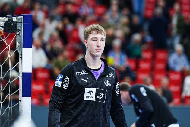 Leon Nowottny (THW Kiel, 12) GER, SG Flensburg-Handewitt vs. THW Kiel, Handball, Bundesliga, Spieltag 8, Saison 2026 2026, 11.10.2025 GER, SG Flensburg-Handewitt vs. THW Kiel, Handball, Bundesliga, Spieltag 8, Saison 2026 2026, 11.10.2025 Flensburg Copyright: xEibner-Pressefoto MarcelxvonxFehrnx EP_MFN