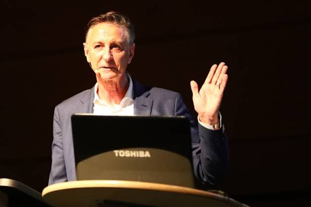 11.10.2025, xmohx, Fussball 3.Liga, 1.FC Saarbruecken - Mitgliederversammlung 2025 v.l. Schatzmeister Prof. Dieter Weller (1.FC Saarbruecken) (DFL DFB REGULATIONS PROHIBIT ANY USE OF PHOTOGRAPHS as IMAGE SEQUENCES and or QUASI-VIDEO) Saarbruecken