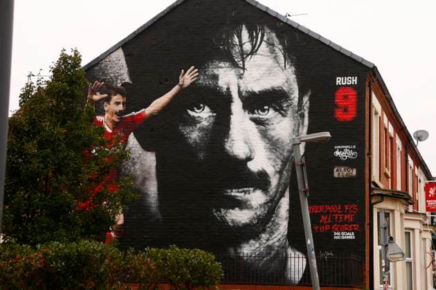 Liverpool v Manchester City, Anfield, UK - 12 October 2025 General view of Anfield and Ian Rush mural before the Barclays WSL Match between Liverpool and Manchester City at Anfield on 12 October 2025 in Liverpool, England (Photo by Steve Taylor PPAUK) Liverpool Anfield Merseyside England Copyright: xStevexTaylor PPAUKx PPA-222963