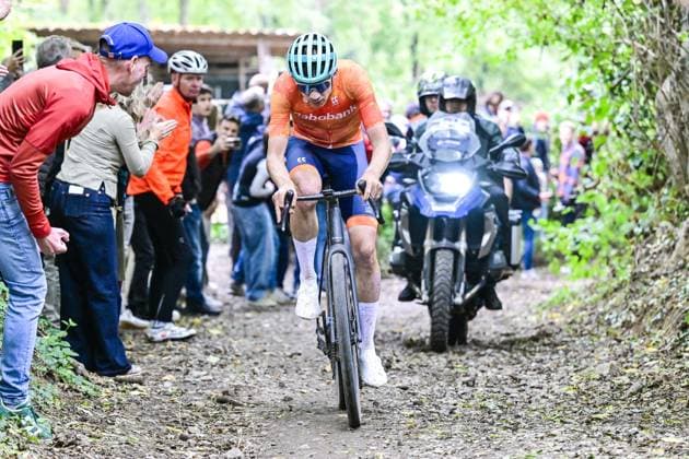 Dutch Frits Biesterbos pictured in action during the men elite race at the UCI World Gravel Championships, Sunday 12 October 2025, in Maastricht, The Netherlands. DIRKxWAEM  x136601155x