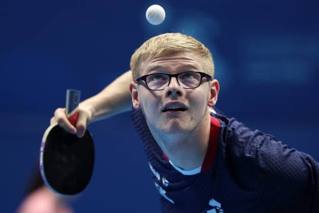 PXL_Table tennis FRA_vs_SPA European Table tennis, Tischtennis Team Championships Zadar 2025., France vs Spain match in Zadar, Croatia on 12. October 2025. Felix Lebrun  SanjinxStrukic PIXSELL