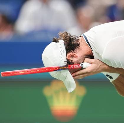 (251012) -- SHANGHAI, Oct. 12, 2025 -- Valentin Vacherot celebrates victory after the men s singles final between Arthur Rinderknech of France and Valentin Vacherot of Monaco at the ATP, Tennis Herren World Tour Shanghai Masters tennis tournament in Shanghai, east China, Oct. 12, 2025. ) (SP)CHINA-SHANGHAI-TENNIS-ATP TOUR-SHANGHAI MASTERS-MEN S SINGLES (CN) DingxTing 