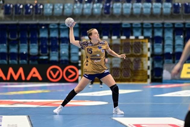 Handball I Frauen I Saison 2025-2026 I 1. HBF I 5. Spieltag I VfL Oldenburg - Buxtehuder SV I 12.10.2025 Enna Oberländer (15, Buxtehuder Sportverein) Oldenburg EWE Arena Niedersachsen Deutschland Copyright: xLobeca FelixxSchlikisx