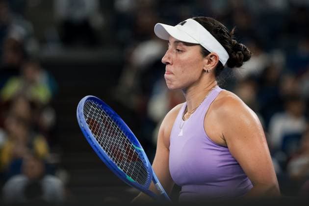 WUHAN, CHINA - OCTOBER 12: Jessica Pegula of the United States reacts in the Women s Singles Final match against Coco Gauff of the United States on day 9 of 2025 Wuhan Open at Optics Valley International Tennis Center on October 12, 2025 in Wuhan, Hubei Province of China.  Copyright: xVCGx 111596755540
