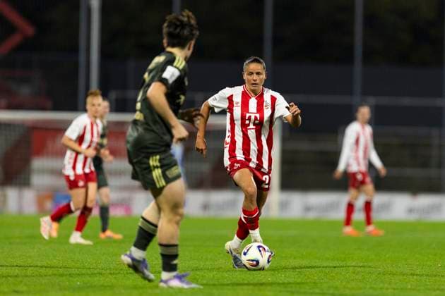 Google Pixel Frauen-Bundesliga: 1. FC Köln - Union Berlin; 12.10.2025 Laura Feiersinger (1. FC Köln, 27) am 6. Spieltag der Google Pixel Frauen-Bundesliga im Spiel 1. FC Köln gegen Union Berlin am 12.10.2025 im Franz-Kremer-Stadion in Köln. Copyright: xBEAUTIFULxSPORTS Meuselx