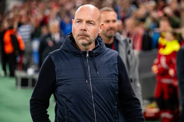 Denmark v Greece, UEFA World Cup qualifier, Copenhagen, Denmark Copenhagen, Denmark. 12th, October 2025. Head coach Brian Riemer of Denmark seen during the UEFA world cup qualifier between Denmark and Greece at Parken in Copenhagen. Denmark, Copenhagen  Copyright: xGonzalesxPhoto TobiasxJorgensenx