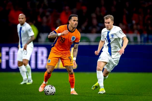 Netherlands forwarder Justin Kluivert during the match Netherlands vs Finland at the Johan Cruijff ArenA for the European Qualifiers Group G season 2025-2026 in AMSTERDAM, Netherlands on 12 oktober 2025, (photo by Marcel van Dorst EYE4images DeFodi Images) Netherlands forwarder Justin Kluivert during the match Netherlands vs Finland at the Johan Cruijff ArenA for the European Qualifiers Group G season 2025 2026 in AMSTERDAM, Netherlands on 12 oktober 2025, photo by Marcel van Dorst EYE4images DeFodi Images