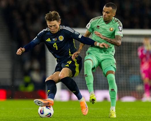 Scotland v Belarus 2026 FIFA World Cup, WM, Weltmeisterschaft, Fussball Qualifier 12 10 2025. Group C Scott McTominay (4 - Scotland) during the 2026 FIFA World Cup Qualifier match between Scotland and Belarus at Hampden Park, Glasgow, United Kingdom on 12 October 2025. Editorial use only , Copyright: xRaymondxDaviesx PSI-23024-0089