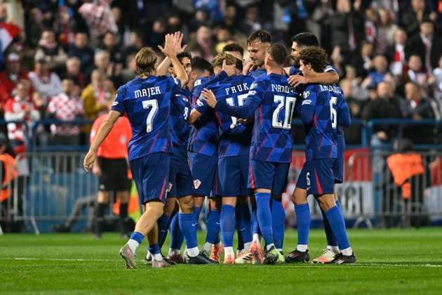Croatia, Varazdin, 121025. Varazdin City Stadium. FIFA World Cup, WM, Weltmeisterschaft, Fussball Qualifying Match, Croatia - Gibraltar. In the photo: celebration of Croatia. Photo: Damir Krajac CROPIX Varazdin Croatia Copyright: xxDamirxKrajacx dk_hrvatska_gibraltar60-121025