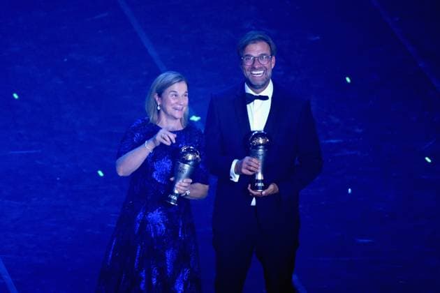 The Best FIFA Football Awards MILAN, ITALY - SEPTEMBER 23: (L-R) The Best FIFA Women s Coach of the Year Jill Ellis and The Best FIFA Men s Coach of the Year Jurgen Klopp during The Best FIFA Football Awards 2019 at the Teatro alla Scala on September 23, 2019 in Milan, Italy. Italy World. Editorial use only. Please get in touch for any other usage.  Copyright: x2025xAnadoluxPierxMarcoxTaccax
