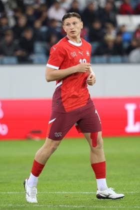 U21, U 21 Schweiz - Island Alessandro Vogt (Schweiz U21) 10.10.2025 Swissporarena Luzern, SCHWEIZ, Saison 2025 2026 Herren Fussball U21 EM Qualifikation Schweiz - Island Alessandro Vogt (Schweiz U21)