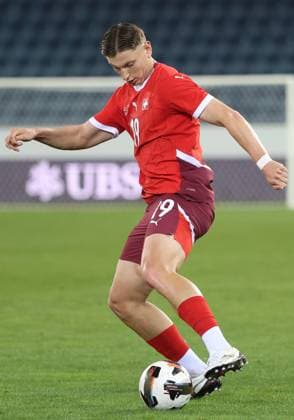 U21, U 21 Schweiz - Island Alessandro Vogt (Schweiz U21) 10.10.2025 Swissporarena Luzern, SCHWEIZ, Saison 2025 2026 Herren Fussball U21 EM Qualifikation Schweiz - Island Alessandro Vogt (Schweiz U21)