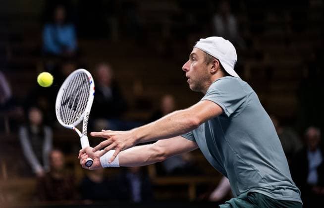 251013 Tallon Griekspoor of the Netherlands competes in a men s singles tennis match during day 1 of the ATP, Tennis Herren 250 Nordic Open on October 13, 2025 in Stockholm. Photo: Emma Wallskog BILDBYRAN COP 320 EW0577 tennis nordic open nordic open 2024 bbeng Copyright: EMMAxWALLSKOG BB251013EW022