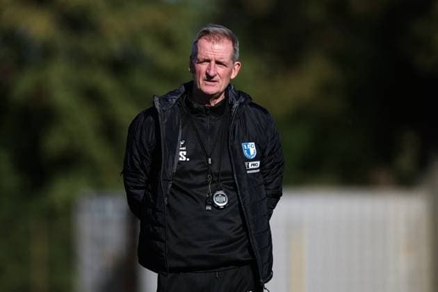Trainer Petrik Sander (1. FC Magdeburg) - 2. Fußball Bundesliga Saison 2025-2026 Training 1. FC Magdeburg an der Avnet Arena in Magdeburg - Fußball,Mann,Männer,Deutschland,13.10.2025