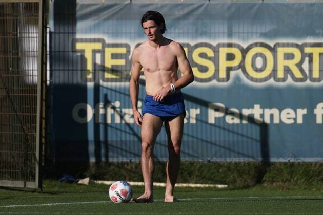 Jean Hugonet (1. FC Magdeburg,24) - 2. Fußball Bundesliga Saison 2025-2026 Training 1. FC Magdeburg an der Avnet Arena in Magdeburg - Fußball,Mann,Männer,Deutschland,13.10.2025