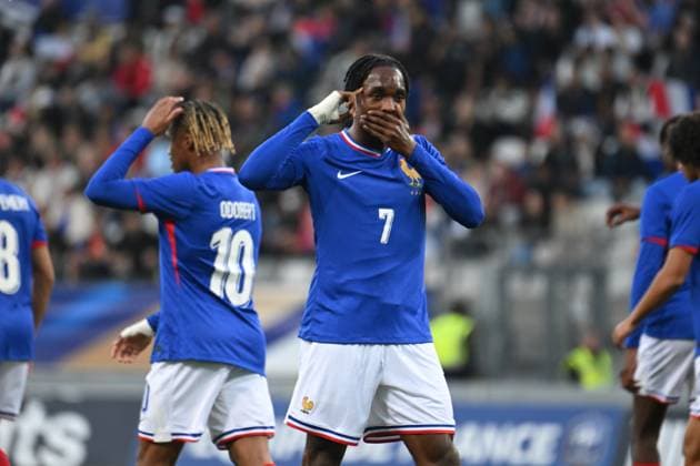 Football : 2025 UEFA European Under-21 Championship qualification -France v Estonia mathys TEL of France during the 2025 UEFA European Under-21 Championship qualification, Group C football match between France u 21 and Estonia u 21 at the Alpes stadium Grenoble on October 13, 2025  Copyright: xALLILI_MOURADx