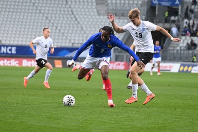 Football : 2025 UEFA European Under-21 Championship qualification -France v Estonia mathys TEL of France during the 2025 UEFA European Under-21 Championship qualification, Group C football match between France u 21 and Estonia u 21 at the Alpes stadium Grenoble on October 13, 2025  Copyright: xALLILI_MOURADx