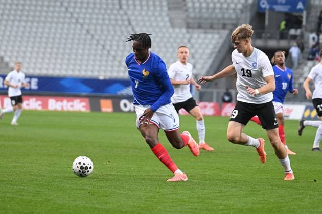 Football : 2025 UEFA European Under-21 Championship qualification -France v Estonia mathys TEL of France during the 2025 UEFA European Under-21 Championship qualification, Group C football match between France u 21 and Estonia u 21 at the Alpes stadium Grenoble on October 13, 2025  Copyright: xALLILI_MOURADx