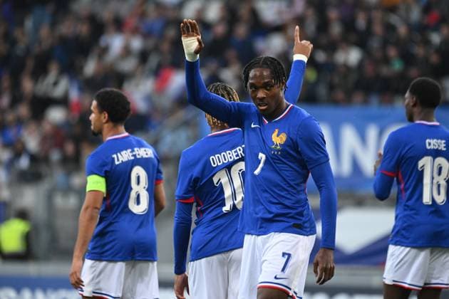 Football : 2025 UEFA European Under-21 Championship qualification -France v Estonia mathys TEL of France during the 2025 UEFA European Under-21 Championship qualification, Group C football match between France u 21 and Estonia u 21 at the Alpes stadium Grenoble on October 13, 2025  Copyright: xALLILI_MOURADx