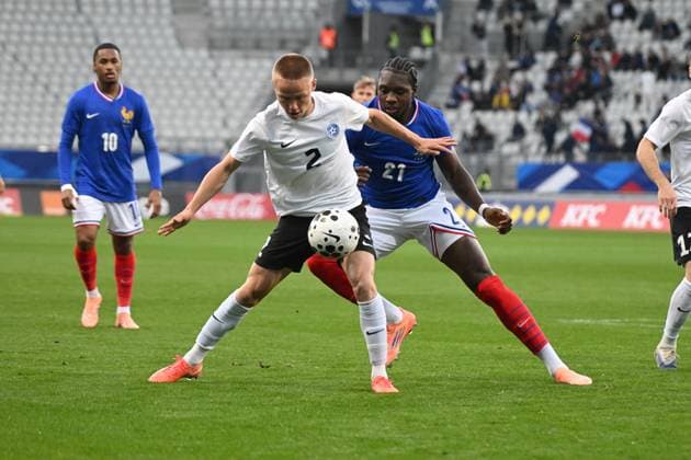 Football : 2025 UEFA European Under-21 Championship qualification -France v Estonia Jaydee CANVOT of France during the 2025 UEFA European Under-21 Championship qualification, Group C football match between France u 21 and Estonia u 21 at the Alpes stadium Grenoble on October 13, 2025  Copyright: xALLILI_MOURADx