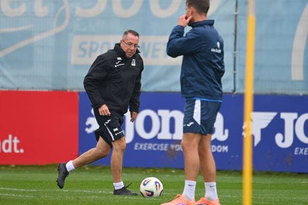 Trainer Markus KAUCZINSKI (1860), Training TSV 1860 Muenchen am 13.10.2025 Fussball 3.Liga,Saison 2025 2026