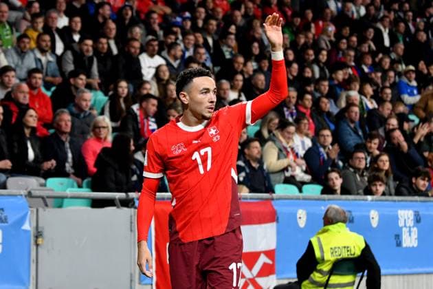 Ljubljana, Slovenia, October 13th 2025, Ruben Vargas of Switzerland during the UEFA European Qualifiers for 2026 World Cup, Group B match between Slovenia and Switzerland at Stadium Stozice, Ljubljana, Slovenia. (Photo by Natasa Kupljenik Sports Press Photo) Copyright: xNatasaxKupljenikx xSPPx Sportspressphoto_SPR42157