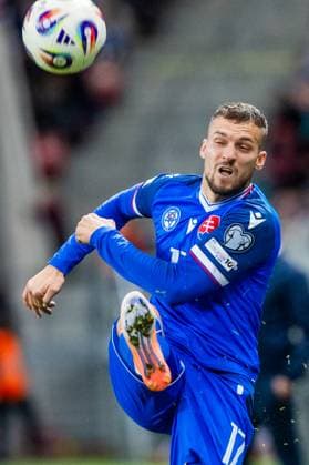 SLOVAKIA - LUXEMBOURG Lukas Haraslin of Slovakia during European qualifier of World Cup 2026 football match between Slovakia and Luxembourg. City Arena, Trnava, Slovakia, October 13, 2025. Copyright: xx 080A1251