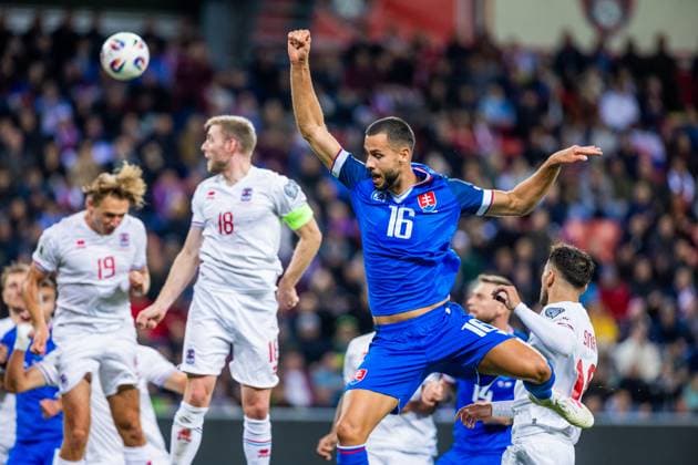 SLOVAKIA - LUXEMBOURG David Hancko of Slovakia during European qualifier of World Cup 2026 football match between Slovakia and Luxembourg. City Arena, Trnava, Slovakia, October 13, 2025. Copyright: xx 080A1316