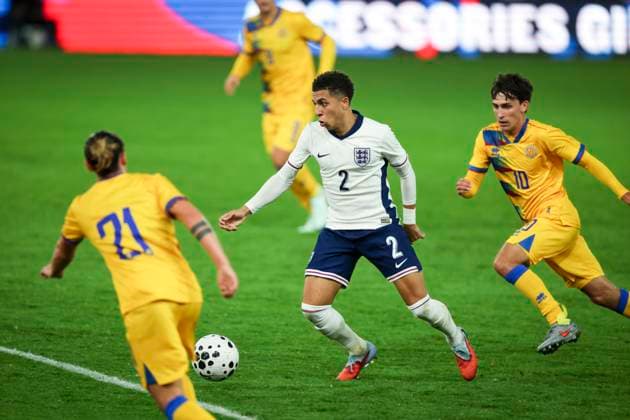 England U21, U 21 v Andorra U21 UEFA U21 EURO 2027 Rico Lewis in action during the UEFA U21 EURO 2027 Group 4 Qualifier between England U21 s and Andorra U21 s at Pride Park Stadium, Derby, England, United Kingdom on 13 October 2025 Credit: Phil Duncan Every Second Media Editorial use only. All images are copyright Every Second Media Limited. No images may be reproduced without prior permission. Copyright: xIMAGO EveryxSecondxMediax ESM-1619-0019 PhilxDuncanx xEveryxSecondxMediax