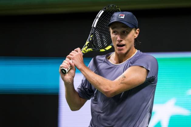 251013 Leo Borg of Sweden competes in a men s singles tennis match during day 1 of the ATP, Tennis Herren 250 Nordic Open on October 13, 2025 in Stockholm. Photo: Emma Wallskog BILDBYRAN COP 320 EW0577 tennis nordic open nordic open 2024 bbeng sverige sweden Copyright: EMMAxWALLSKOG BB251013EW063