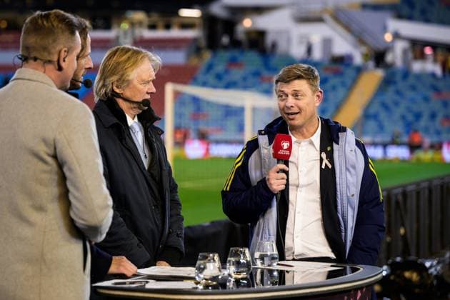 251013 Head coach Jon Dahl Tomasson of Sweden in the Viaplay studio after the FIFA World Cup, WM, Weltmeisterschaft, Fussball Qualifier football match between Sweden and Kosovo on October 13, 2025 in Gothenburg. Photo: Daniel Stiller BILDBYRAN kod DS JM0741 bbeng fotboll football soccer fotball vm-kval kval fifa world cup qualifier qualifier qualification sverige sweden sverige a kosovo depp Copyright: DANIELxSTILLER BB251013DS085