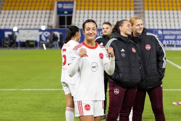 Google Pixel Frauen-Bundesliga: FC Carl Zeiss Jena vs. 1. FC Nürnberg; Jena; 13.10.2025 Selma Li?ina ( 17; 1. FC Nürnberg) Google Pixel Frauen-Bundesliga: FC Carl Zeiss Jena vs. 1. FC Nürnberg; ad hoc arena im Ernst-Abbe-Sportfeld; 13.10.2025 Copyright: xBEAUTIFULxSPORTS Duehringx