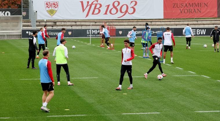 Stuttgart , Fußball Training VfB Stuttgart ,