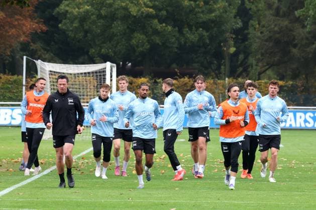 DEU, DFL, 2. FBL Hertha BSC, Training, 14.10.2025, Sportforum, Berlin, DEU, DFL, 2. FBL Hertha BSC, Training, im Bild Hertha-Spielerkreis DFL - regulations prohibit any use of Photographs as image sequences and or quasi-video